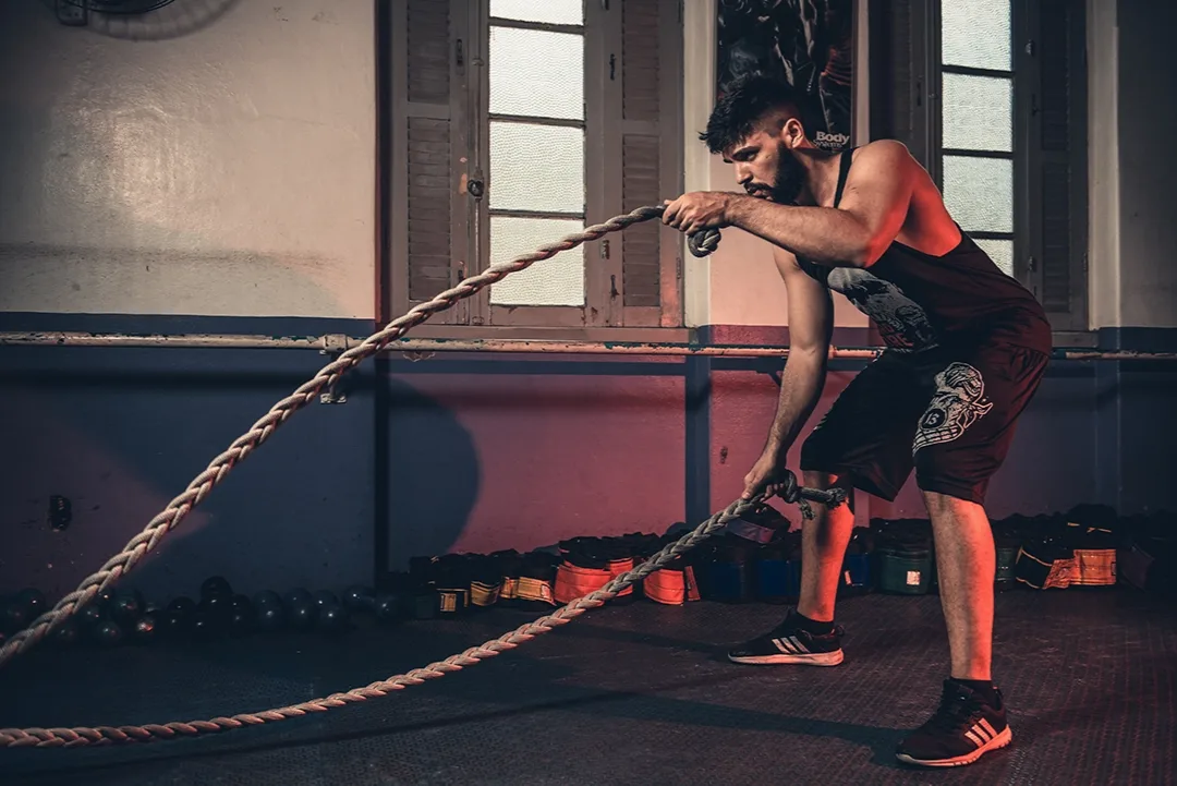 Training met battle ropes